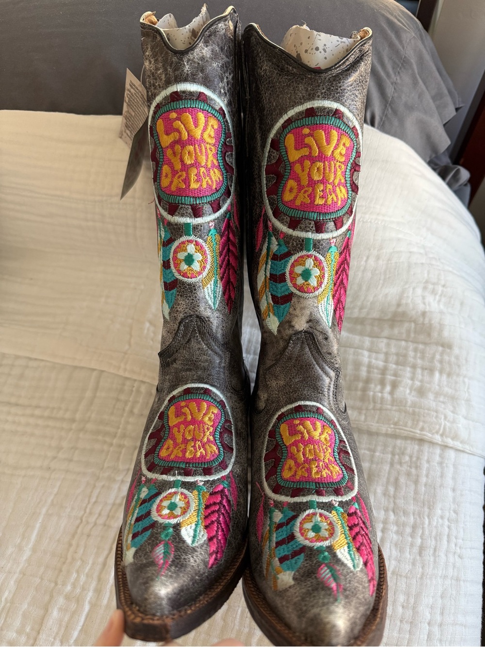 NWT Tanner Mark Dream Catcher ‘Live Your Dream’ Cowboy Boot Size 9.5